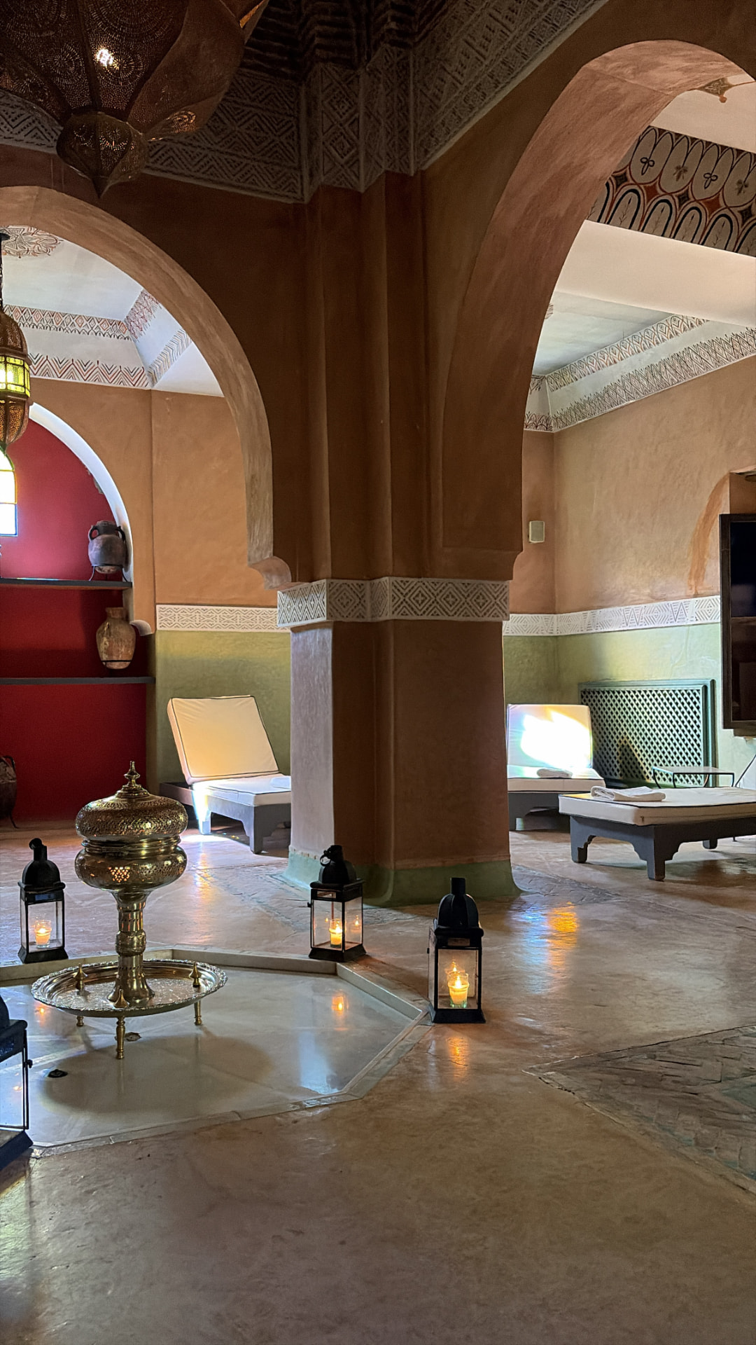 The garden entrance to Beldi Spa, Marrakech